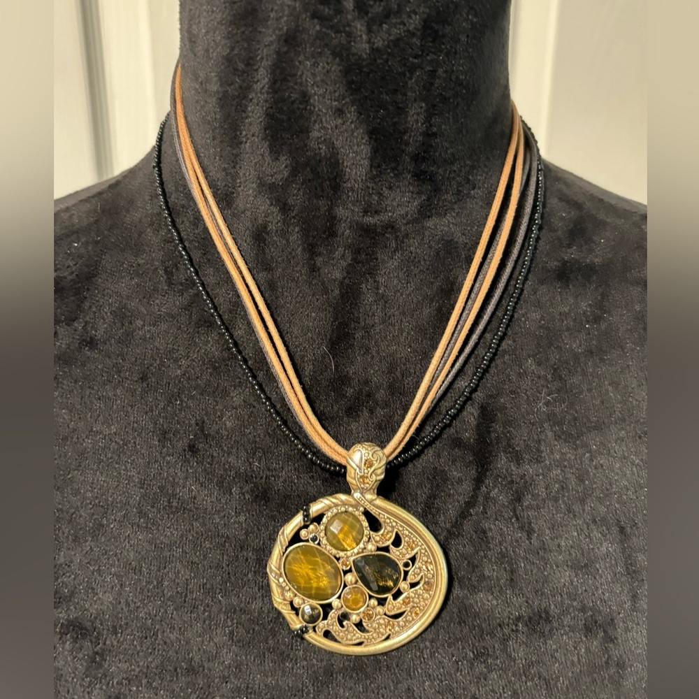 “Jeweled” Medallion Necklace